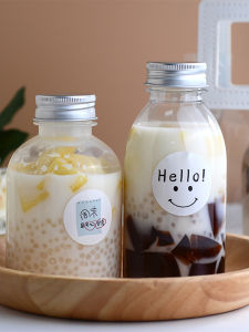 Disposable Yogurt Cup with Lid Takeaway Drink Fat Bottle Sealed Plastic Storage Jar Chinese Style Kitchen Cooking Utensils