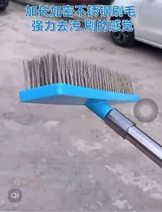10" pool brush head with stainless steel bristles aluminum handle socket sturdy and durable deep cleaning