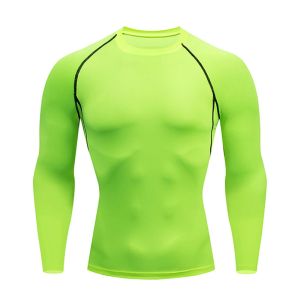 2025 New Mens Compression Shirt Men Fitness Long Sleeve Running Shirt Man Gym Under T Shirt Football Jersey Sportswear Tights