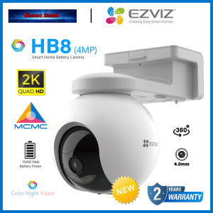 Ezviz HB8 2K⁺ 4MP 1440P Rechargeable Battery-Powered Pan & Tilt Wi-Fi Built-in 32GB eMMC Storage CCTV Camera