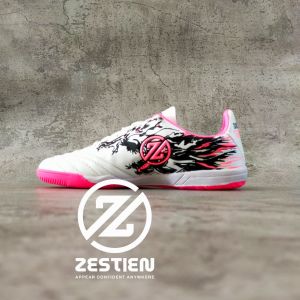 Sepatu Futsal Zestien Draak IN White Pink Premium LZZD005