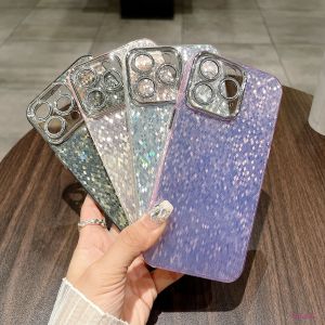 High-End Silver Electroplating Glitter Phone Case for  16 pro Max 17 Female Style Full Cover Anti-Fall Protection