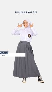 Rok sekolah sma rempel panjang rok sma abu lipit atas rok abu sma rempel full