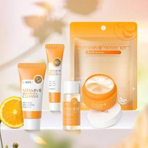3/4pcs Vitamin C Skin Care Kit Facial Cleanser Face Cream Toner Sunscreen Skincare set Hydrating Moisturizing Face Care Kit