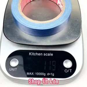 1 Cuộn băng keo vải màu xanh dương rộng 2.4cm dài 13 mét lõi giấy 3mm