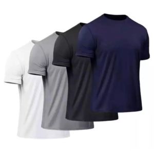 PAKET 4 PCS KAOS OBLONG PRIA / DALAMAN KATUN COWOK REMAJA DEWASA / BAJU ATASAN GYM MENYERAP KERINGAT Abu Lembut Nyaman Panjang Putih Pendek Hitam Polos Tshirt Keren Bulat Casual