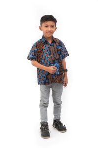 Batik Couple Keluarga Terlengkap Motif SenoBiru Size M L XL XXL - Batik Family - Batik Keluarga - Sarimbit Batik - Atasan Batik Couple - Baju Batik Couple - Baju Batik Keluarga - Batik Couple Keluarga