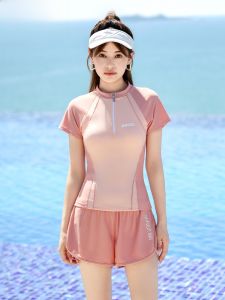 ชุดว่ายน้ำแยกชิ้นสำหรับผู้หญิง ชุดว่ายน้ำบ้านกลางแจ้งแบบลำลอง ชุดว่ายน้ำชายหาดฤดูร้อน 2025 สำหรับเด็กผู้หญิง ชุดว่ายน้ำแบบครอบคลุมเนื้อ