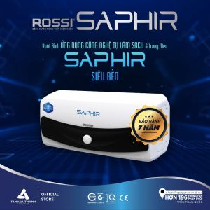 Bình nóng lạnh gián tiếp Rossi Saphir Ngang (15/20/30 Lít) - Chính hãng Bảo Hành 7 năm