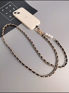 Pearl Mobile Phone Hanging Chain Anti-Loss Diagonal Cross Rope Universal Reinforcing Buckle