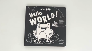 Hello World High Contrast Pop Up Board Book For Babies With Animals Pop Up Pages (Hardcover)