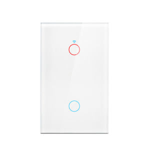 Smart Wifi Touch Switch Neutral Wire/No Neutral Wire Required US 1/2/3/4 Gang Light Switch Works with Tuya Smart Life App