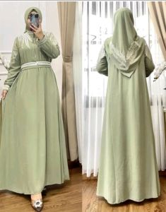 ARABELLA DRESS CERUTY BORDIR SET HIJAB