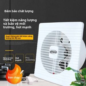 Quạt Hút Khí Thải Im Lặng 220V 4/6/7 Inch 110/150/180mm Quạt Thông Gió Mạnh Mẽ Để Lắp Đặt Trên Cửa Sổ Tường Phòng Tắm Nhà Vệ Sinh Nhà Bếp