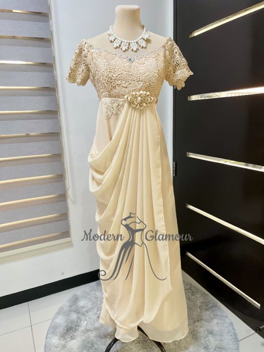 Beige gown 2025 for principal sponsors