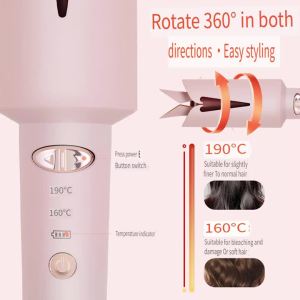 Máy Làm Xoăn Tóc Tự Động Không Dây Hatteker 25mm Tích Hợp Ion Âm Sạc USB Dụng Cụ Tạo Kiểu Tóc Chuyên Nghiệp Dành Cho Salon