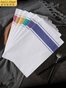 Pure Cotton Dining Table Napkins Western Cuisine Cup Wiping Cloth Hotel Special Use Dustcloth Flower Folding Service Towel