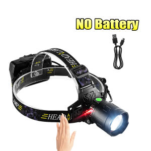 2025 Powerful Headlamp Led Rechargeable Head Flashlight Long Range 2km Headlight Led Head Torch for Fishing Camping