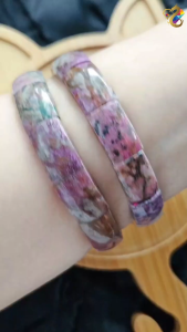 Collection Grade Natural South Africa Pink Sugilite Shou Pai / 3 Rounds Bracelet