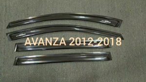 คิ้วกันสาดประตู กันสาด คิ้วกันสาด คิ้ว ดำทึบ 4 ชิ้น โตโยต้า อแวนซ่า TOYOTA AVANZA 2012 2013 2014 2015 2016 2017 ใส่ร่วมกันได้