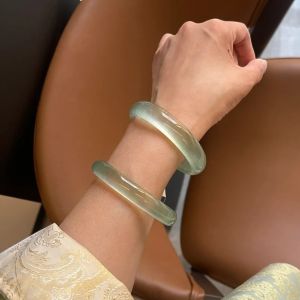 Vòng Tay Agate Tự Nhiên Màu Xanh Nước Hoa Tròn Mỏng Dầu Pha Lê Thời Trang Trẻ Trung Thanh Lịch Trang Sức Phụ Kiện