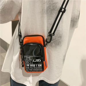 กระเป๋าโทรศัพท์ชายสไตล์มินิแบบสบายๆ จากแบรนด์ Sea Fish พร้อมปิด Oxford พิมพ์ซิปเปอร์ ใช้ได้กับเยาวชนในสไตล์ญี่ปุ่นและเกาหลี