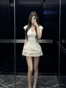 CHANGTONG | Đầm Dây V Cinch Eo Giúp Gọn Người