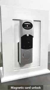 Khóa Thông Minh Có Tính Năng Nhận Diện Khuôn Mặt Thẻ RFID Chống Nước & Mở Khóa Bằng Vân Tay Tuya Wifi Tương Thích Với Chuông Cửa Có Thể Sạc Lại Bằng Pin Li Cho Cửa Gỗ/thép