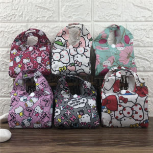 HelloKitty Cartoon Foldable Oxford Cloth Shopping Storage Bag Eco-friendly Large Capacity Shopping Bag for Travel And Home Use