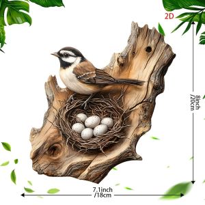 Vintage 2D Robin Bird Egg Wooden Signage 8in Farmhouse Wall Decoration Garden Flower Bird Market Porch Home Photo Background