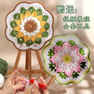 Tự Làm Khăn Quàng Cổ Thêu Hoa Hướng Dương DIY Khăn Quàng Cổ Thêu Tay Thủ Công Khăn Quàng Cổ Phong Cách Cổ Đại Từ Sợi