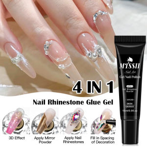 MTSSII 15ml 4 In 1 Nail Rhinestone Glue Gel for Nail Charm 3D Nails Bling Gel Decoration Resin Gem For Nail Art Manicure DIY