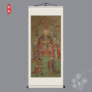 New Chinese Style Decorative Painting True Dragon Emperor Hanging Picture Enshrined God Image Xuan Tian Supreme Deity Statue