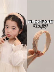2025 New Handwoven Childrens Headband Little Girl Fashion High Hairline Apparent Hair Width Wide Edge Hairband Pure Handmade