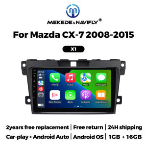 Navifly 9 Inch Car Radio Wireless CarPlay Android Auto For Mazda CX-7 2008-2015 Multimedia Player BT GPS Navigation RDS FM Radio