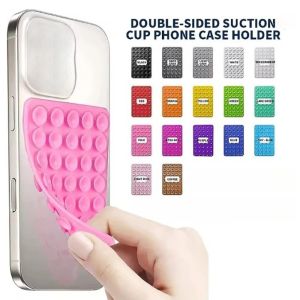 Double Sided Silicone Suction Cup Phone Case Detachable Stand Silicone Rubber Sucker Pad for Selfies and Videos Fixed Pad