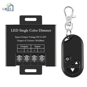 30A Single Channel Led Dimmer Controller With 3 Key Wireless Rf Remote Control For Single Color 5050 3528 Led Striplight DC12-24V