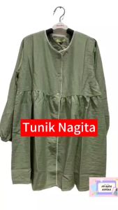 Asheratanahabang tunik anak perempuan umur 6 - 16 th blus anak perempuan bahan polo linen bisa COD tunik Nagita