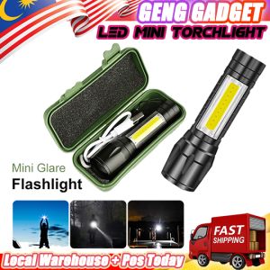 LED Flashlight Small Torch Light Mini Size Emergency Light Rechargeable for Travel Outdoor Camping Hiking