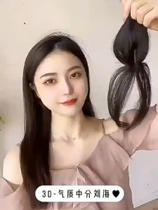 Mái tóc giả 3D layer rẽ ngôi 3DLY 😍FREESHIP😍 phủ mái tóc giả nữ tóc mái 3D layer phủ tóc bạc tóc giả che hói Sỉ 45k