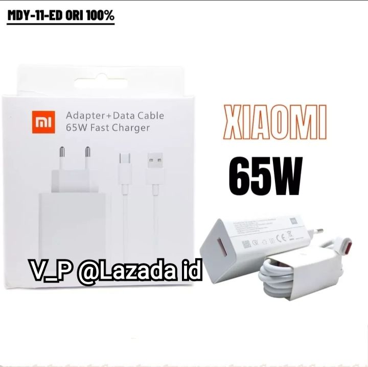 ORIGINAL 100% - Charger Cas Xiaomi 65W 65Watt TURBO Fast Charging MDY-11-ED Kabel USB Type C - Xiao Mi REDMI NOTE 8 NOTE 9 NOTE 10 PRO - Mi 8 Mi 9 Mi 10 Mi 11 Mi 12 ORI 65 Watt TURBO Charge Fast Charger