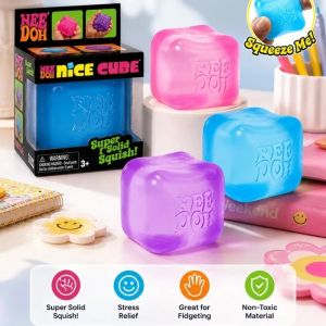 Schylling | NeeDoh Fuzz Ball Blind Box Series Soft Stress Relief Fuzzy Ball Desktop Ornament Fun Squishy Toy for Pressure Relief
