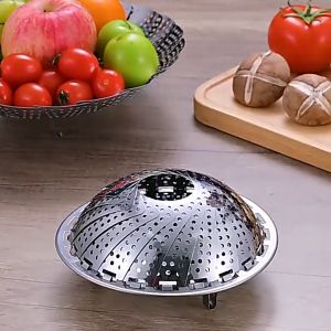 KUKUSAN SATINLESS FLEXIBLE STEAMER: Alat Kukus Serbaguna Ukuran 15 & 25 cm