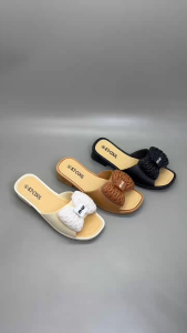 Divine Shoes [Size 37-40] 7001-89 Sandal Wanita Wedges Sol Tebal Versatile Sandal Slip On Karet Lentur
