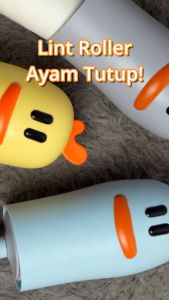 Hobilic Lint Roller Pembersih Bulu Kucing Anjing Portable Reusable Refill Bertutup Motif Ayam