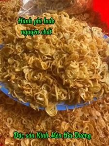 Hành phi indo nguyên chất nhà làm thơm ngon giòn gia vị cho bữa ăn thêm hấp dẫn đậm đà có hỗ trợ hút chân không