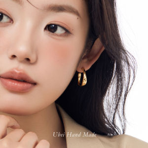 Classic Handmade Metal C-Shaped Hoops Earrings Luxury Minimalist Design Geometric Pattern Fashion Jewelry Ear Cuffs