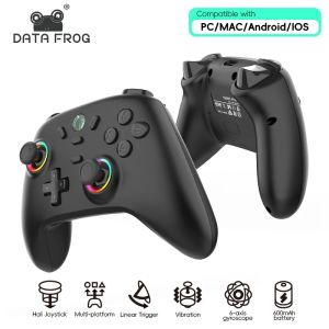 DATA FROG S13 Hall Effect Wireless Gamepad | Tri-Platform Compatible (PC/MAC/iOS) | Precise Control & Low Latency