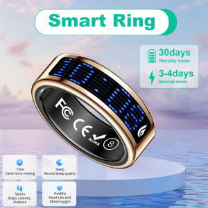 Fashion Smart Ring Time Steps Heart Rate Power Display Prayer Counter Sleep Health Monitoring Multi-function Smart Ring New R12