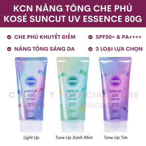 Kem chống nắng lên tone Kose Suncut UV Essence SPF 50+ PA++++ Nhật Bản